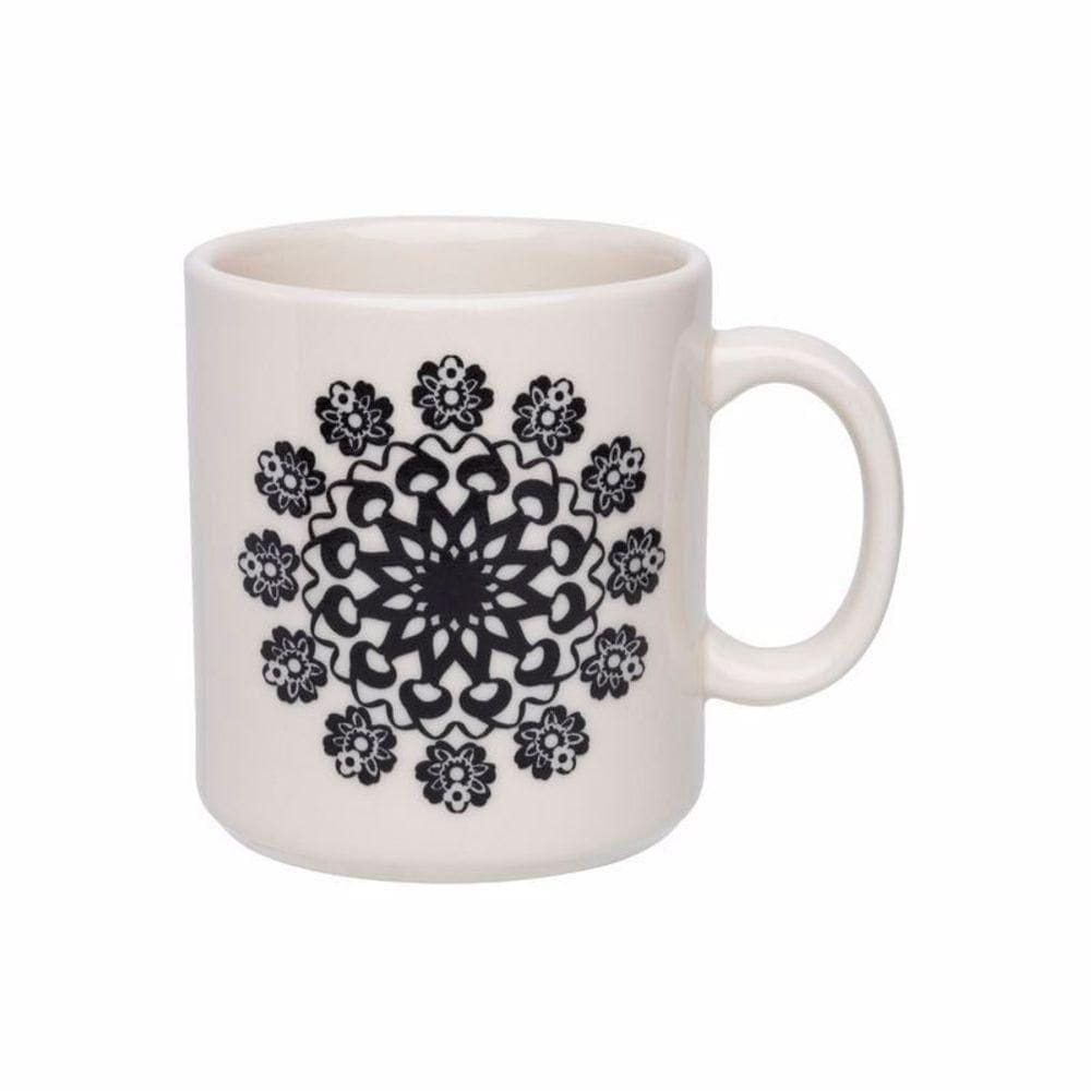 Kit 10 Canecas Donna Folk Oxford Cerâmica 270ml