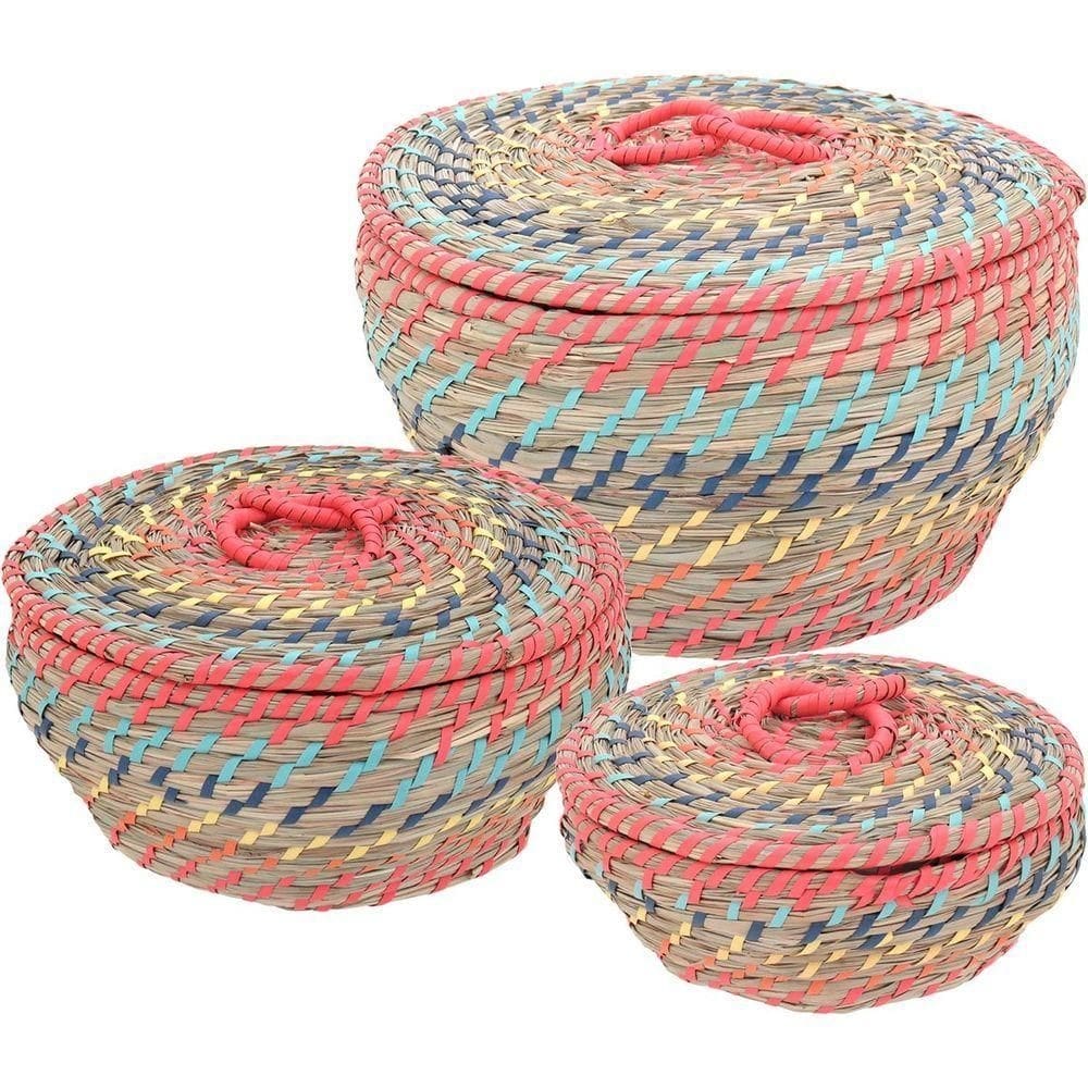 Nyanga Cesta Fibra Color 3Pç