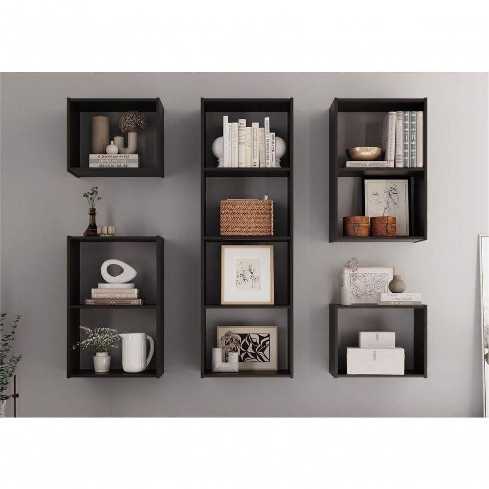 Conjunto Nichos 10 Compartimento Alfa Preto Onix