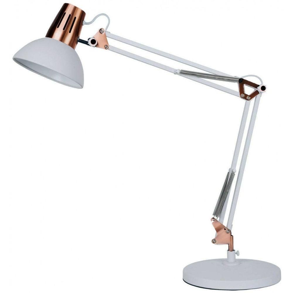 Luminária De Mesa Bravalumi Pixar Stylish Articulável E27 Bivolt Branco