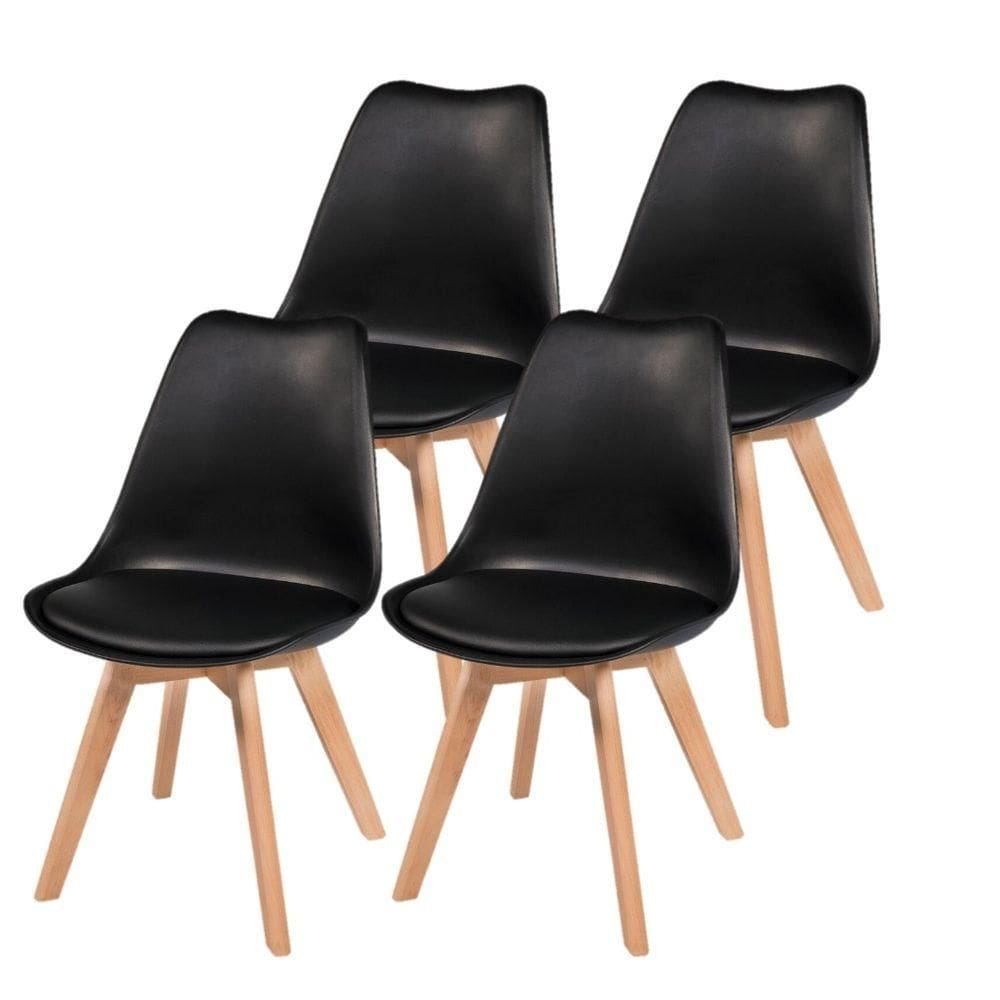 Kit 4 Cadeiras Eames Eiffel Para Mesa De Jantar