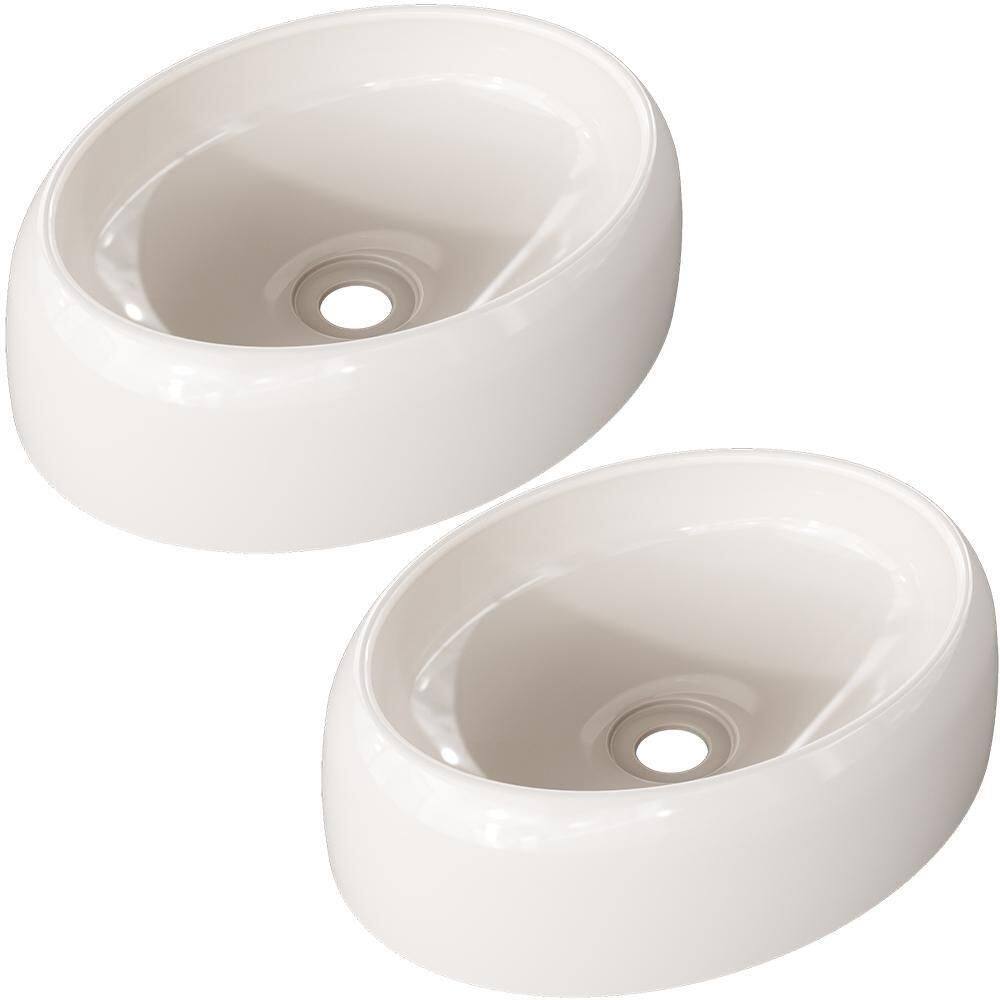 Kit 02 Cubas De Apoio Banheiro Lavabo C01 O39 Bege