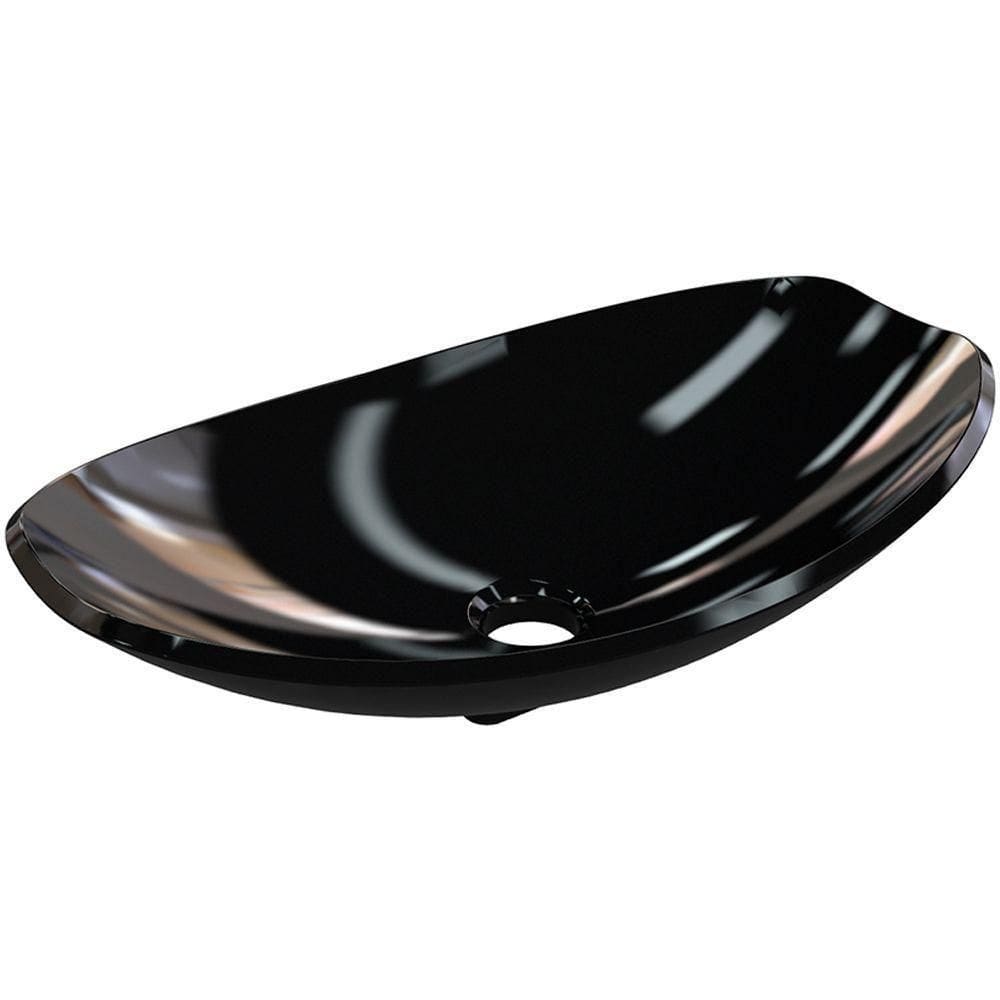 Cuba De Apoio Canoa C01 Para Banheiro Lux L45 Preto Brilho