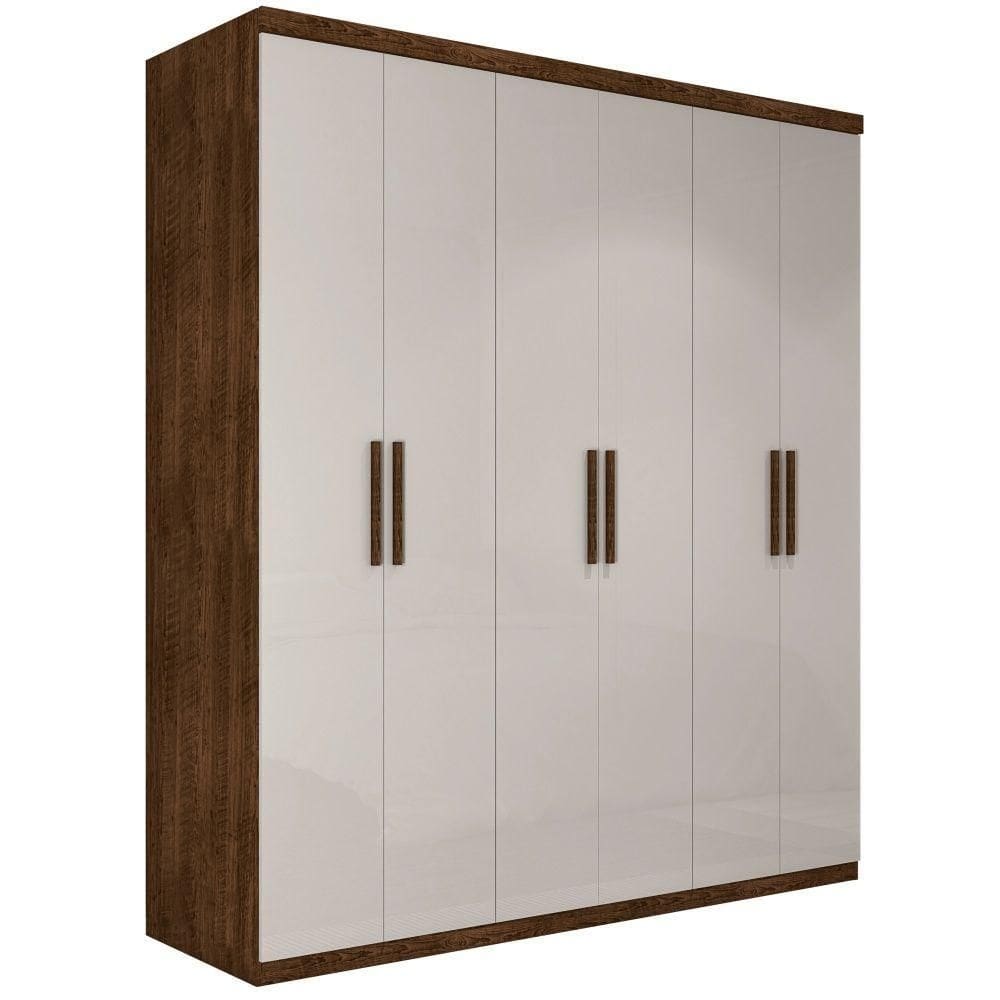 Roupeiro Casal Turquia Seis Portas Malbec Off White