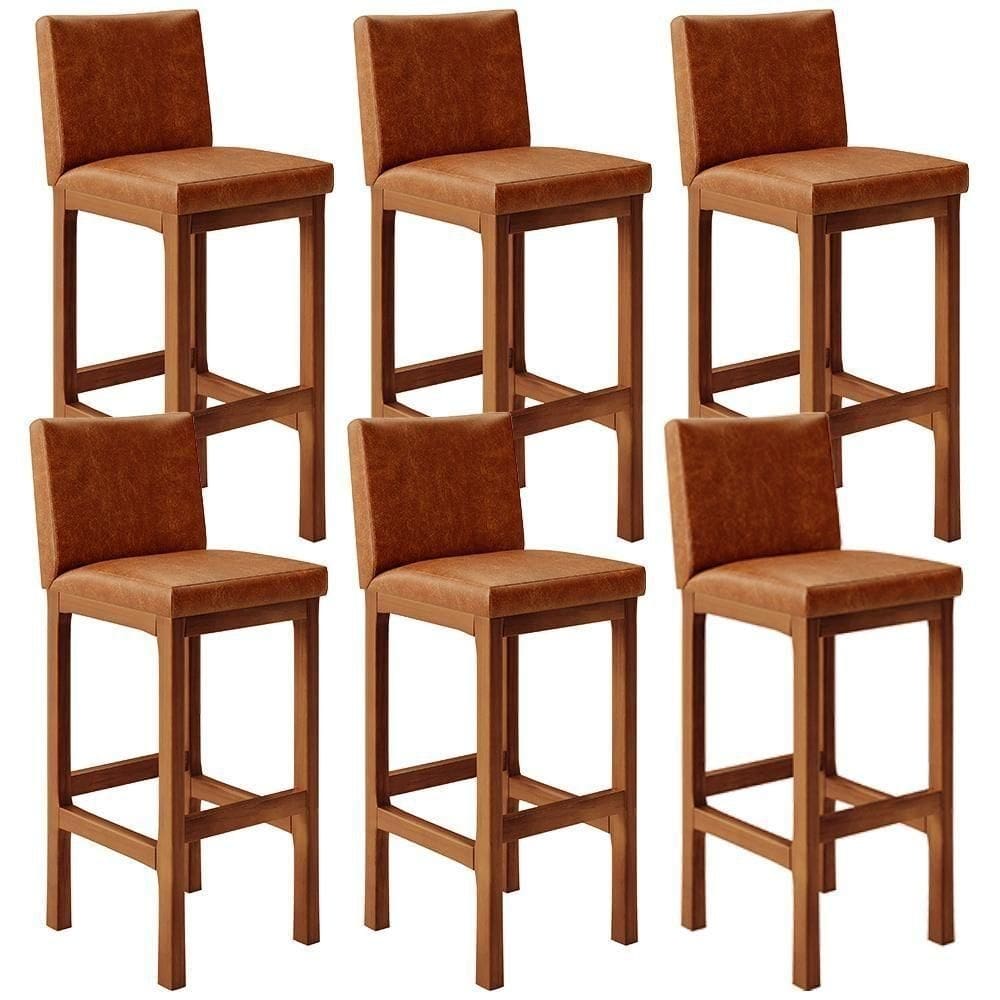 Kit 06 Banquetas Altas Alya Camel