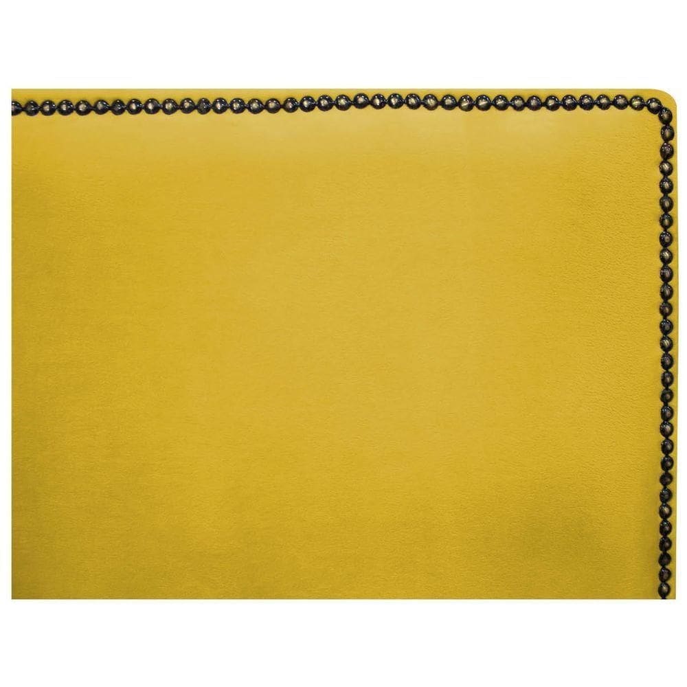 Cabeceira Casal Bali 140 Cm Cama Box Suede Amarelo