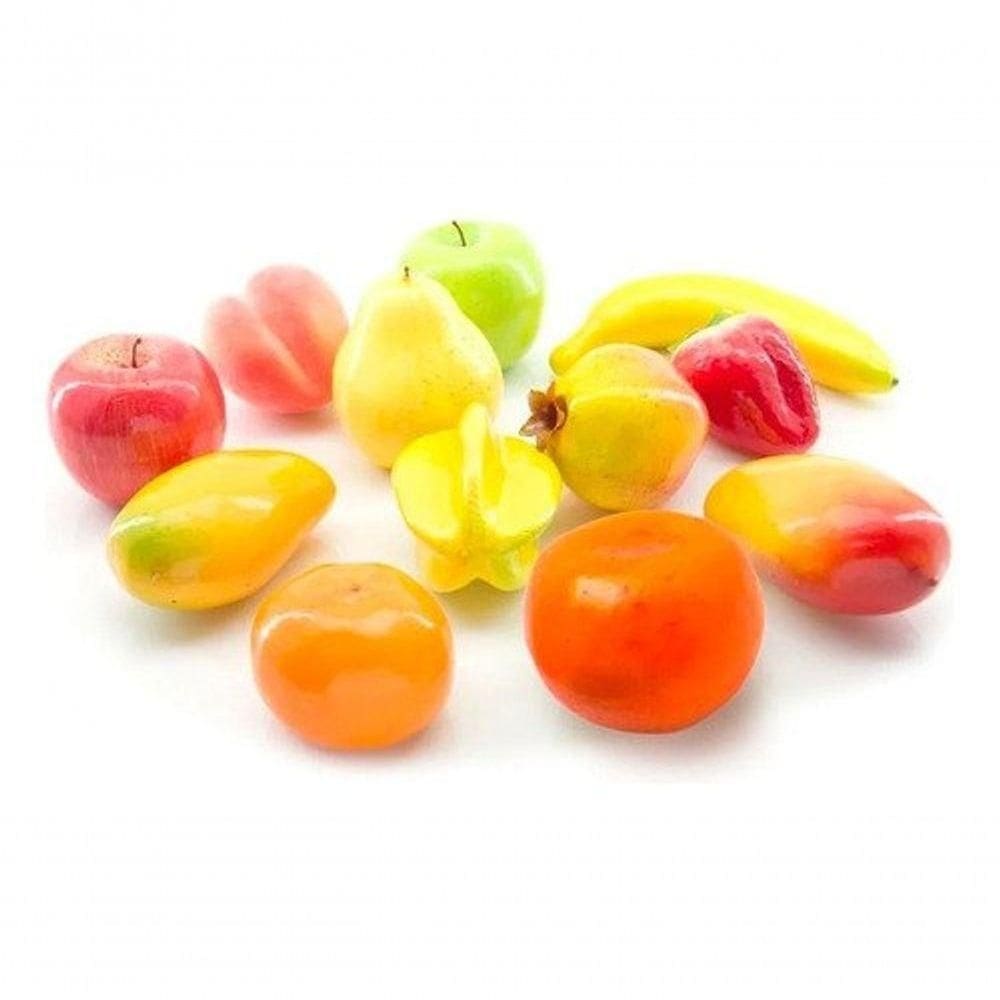Kit 2 Pacotes De Frutas Fruta Artificiais Decoração 24 Unidades