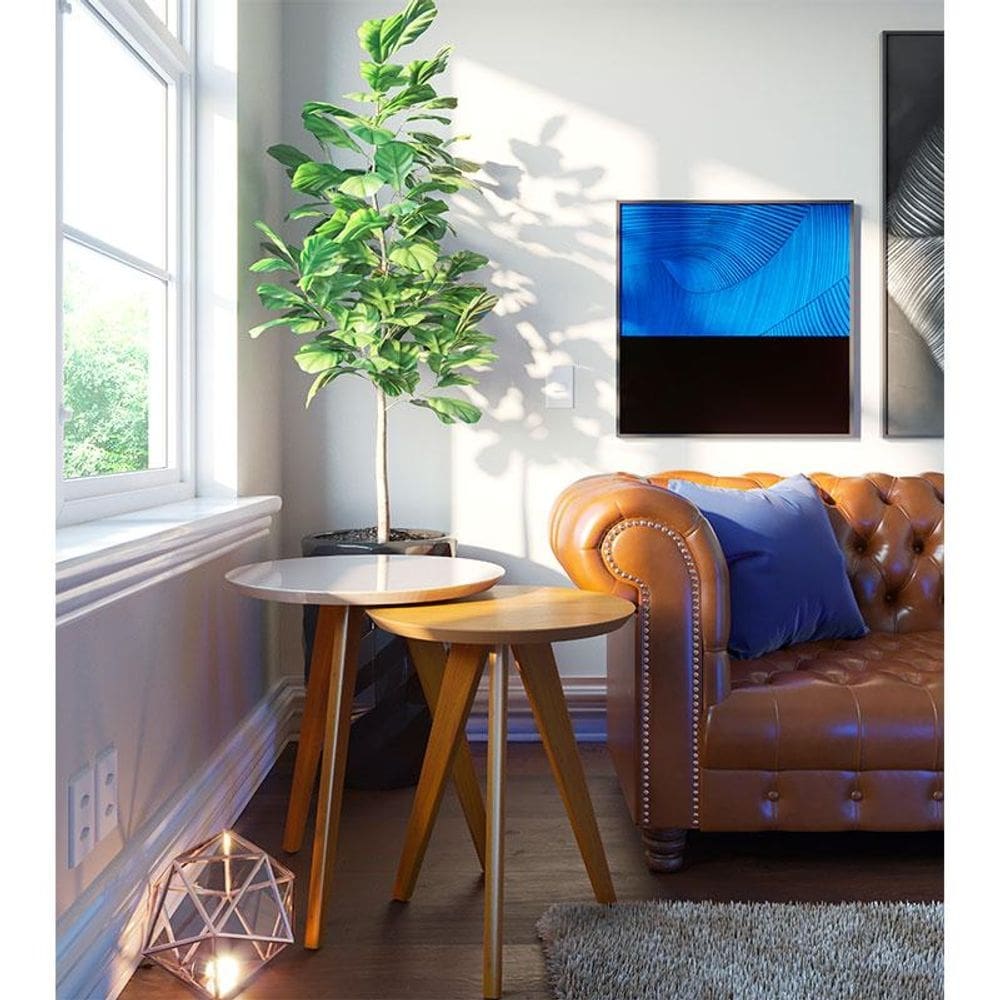 Kit Mesa Lateral Ambiente Classic Redonda Off White Nature - Imcal