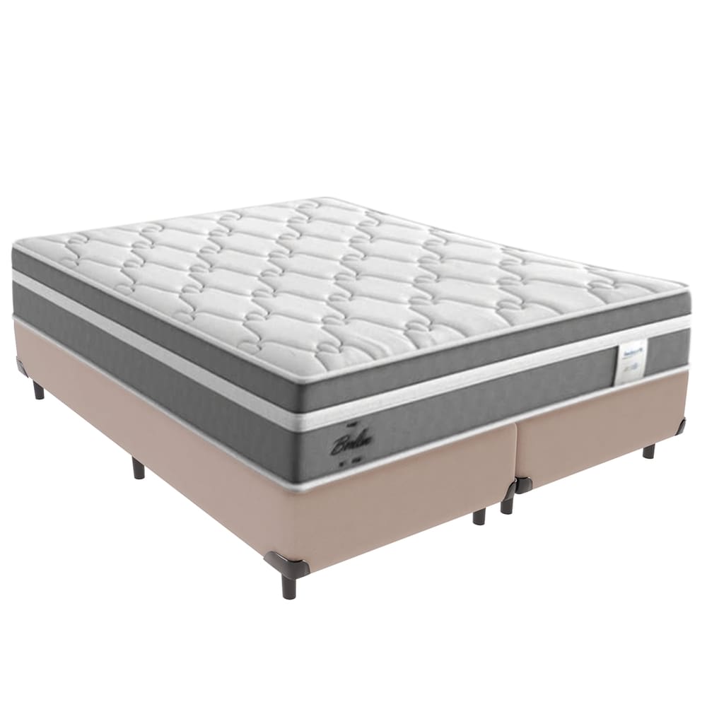 Cama Box Queen e Colchão Molas Ensacadas Berlim Probel