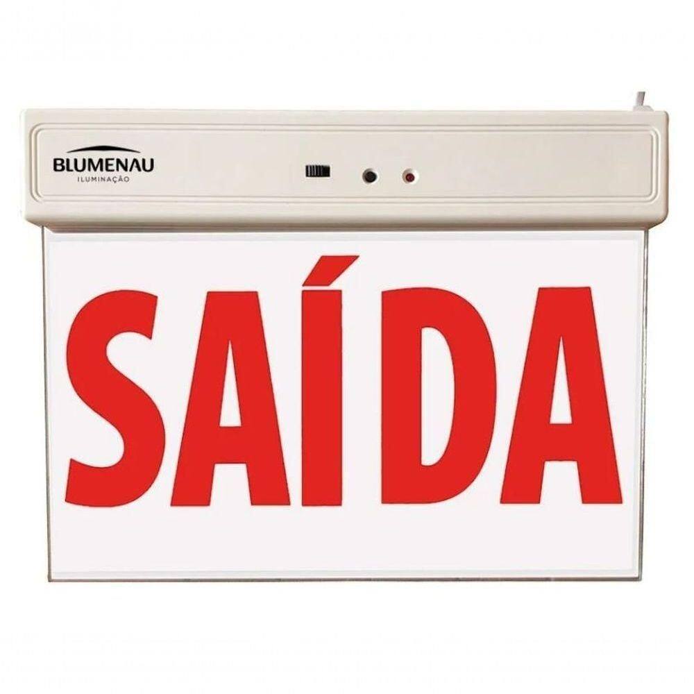 Placa De Saída Led 1 Face 1w - Vermelha - Blumenau Iluminação
