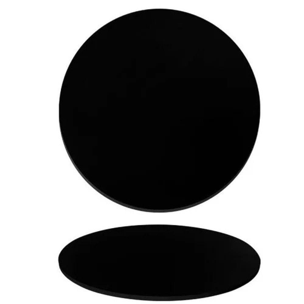 Tampo Em Mdf Oval 198x122 Cm - Laqueada Cor Preto