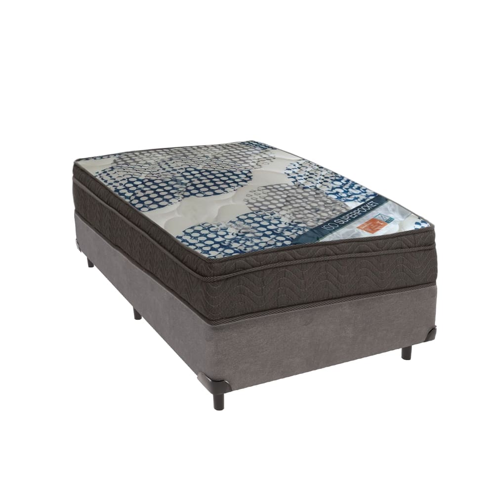 Cama Box Ortobom ISOSuperpocket Solteiro Molas D26 Ortobom