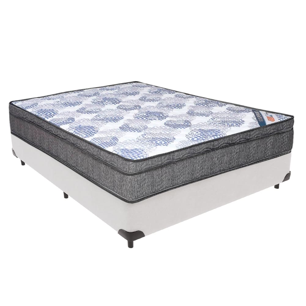 ISOSuperpocket Viúvo com Euro Pillow e Molas Base Branco