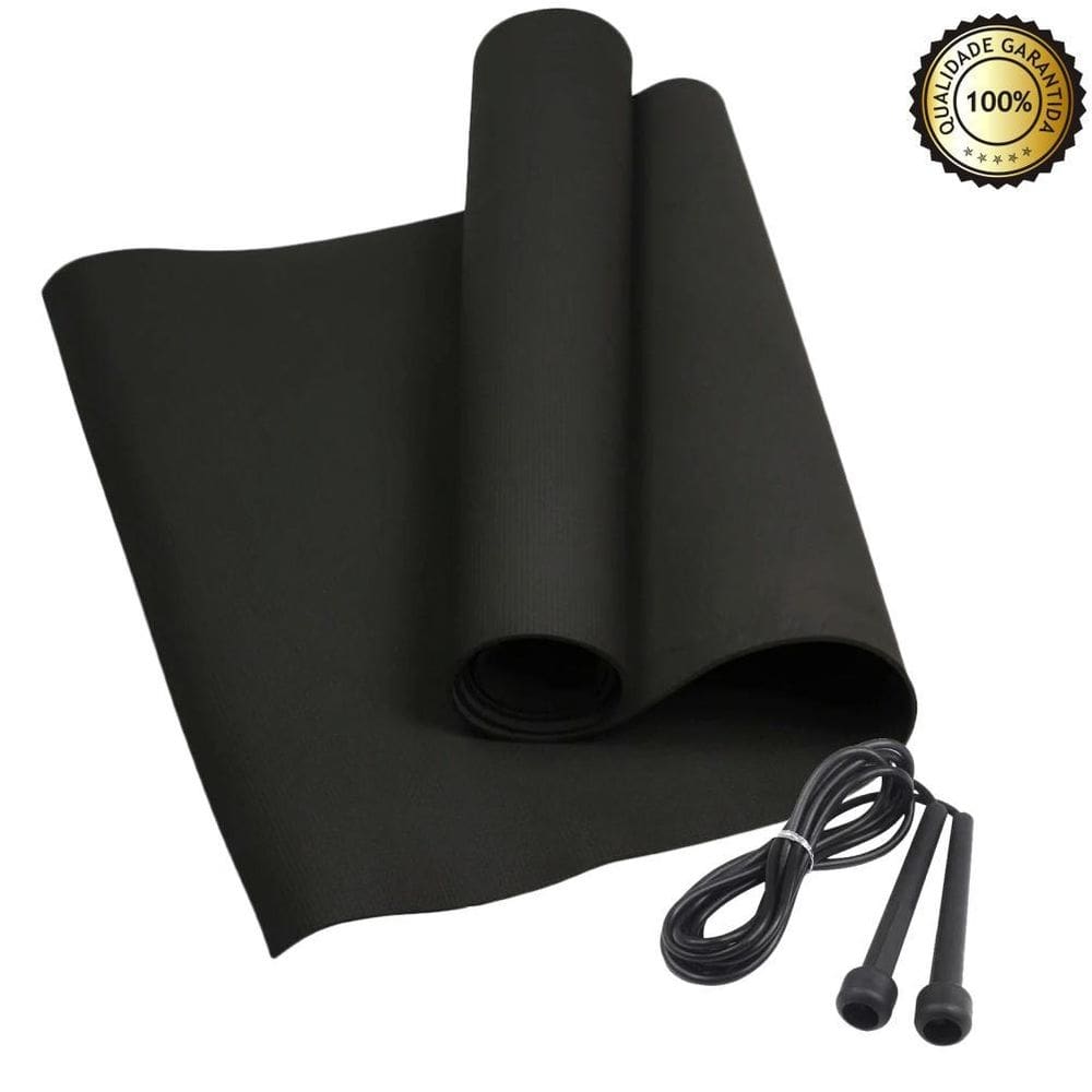 Tapete yoga academia pilates studio mat -1,80x0,50m + corda