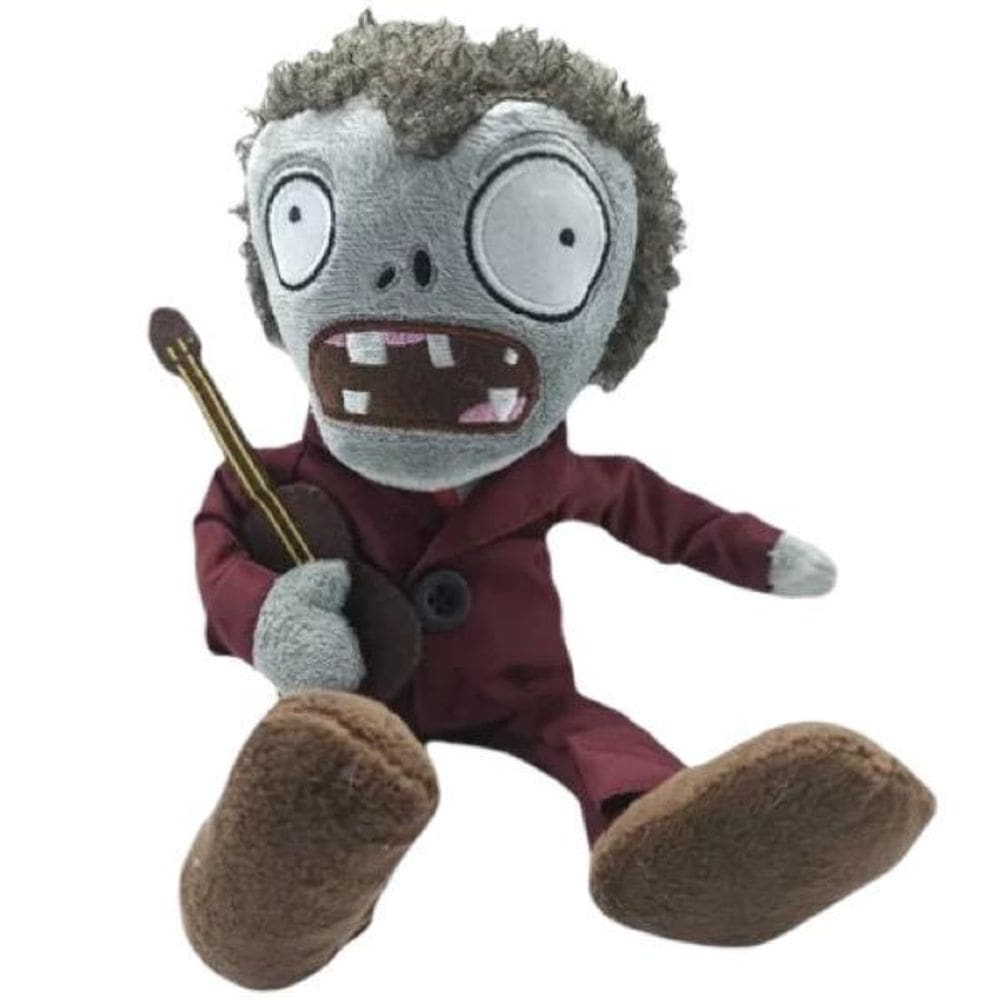 Zumbi músico plantas vs zumbis pelúcia 30 cm plants zombies