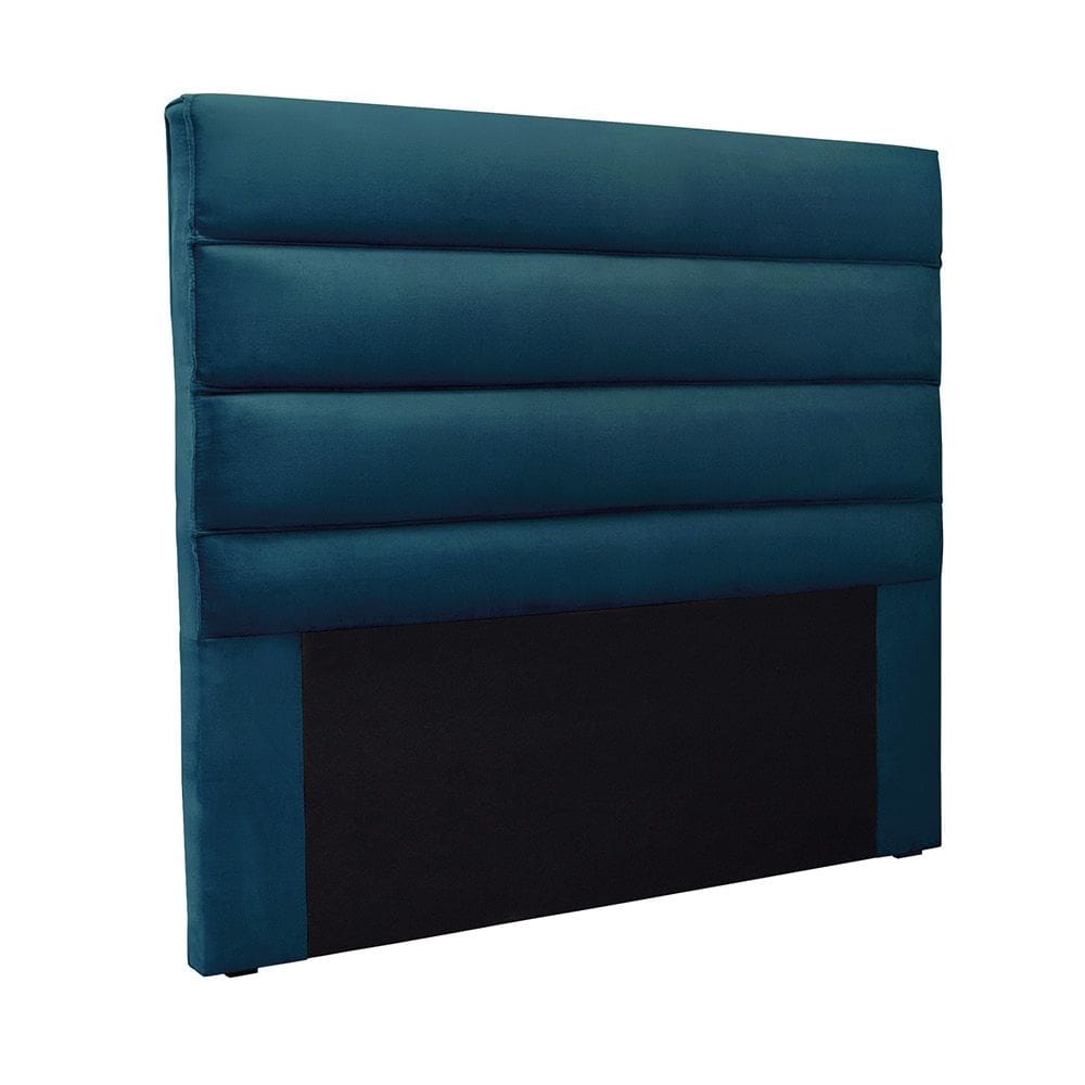 Cabeceira Cama Box Casal 140 cm Arles Veludo Azul Marinho S04 - D`Rossi