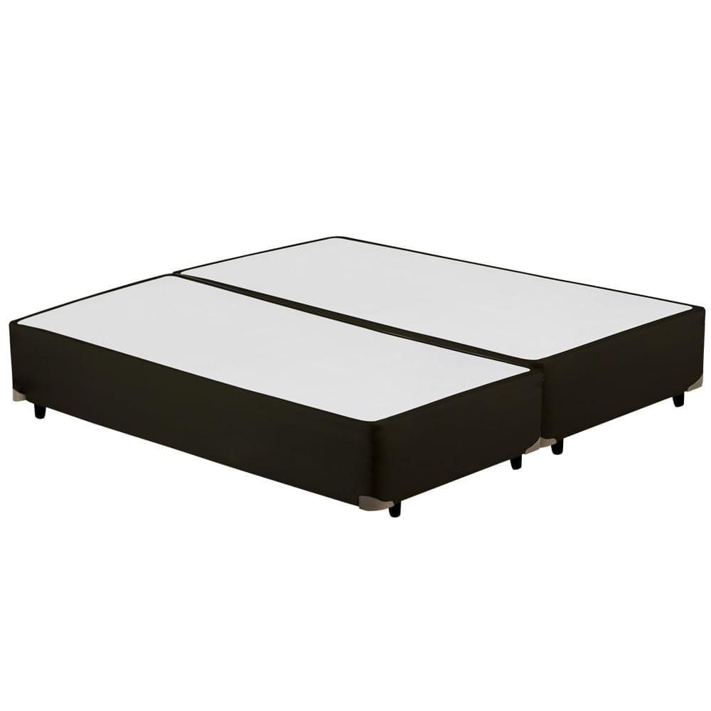 Cama Box Bipartido CASAL Corano Preto Universal - 138x188