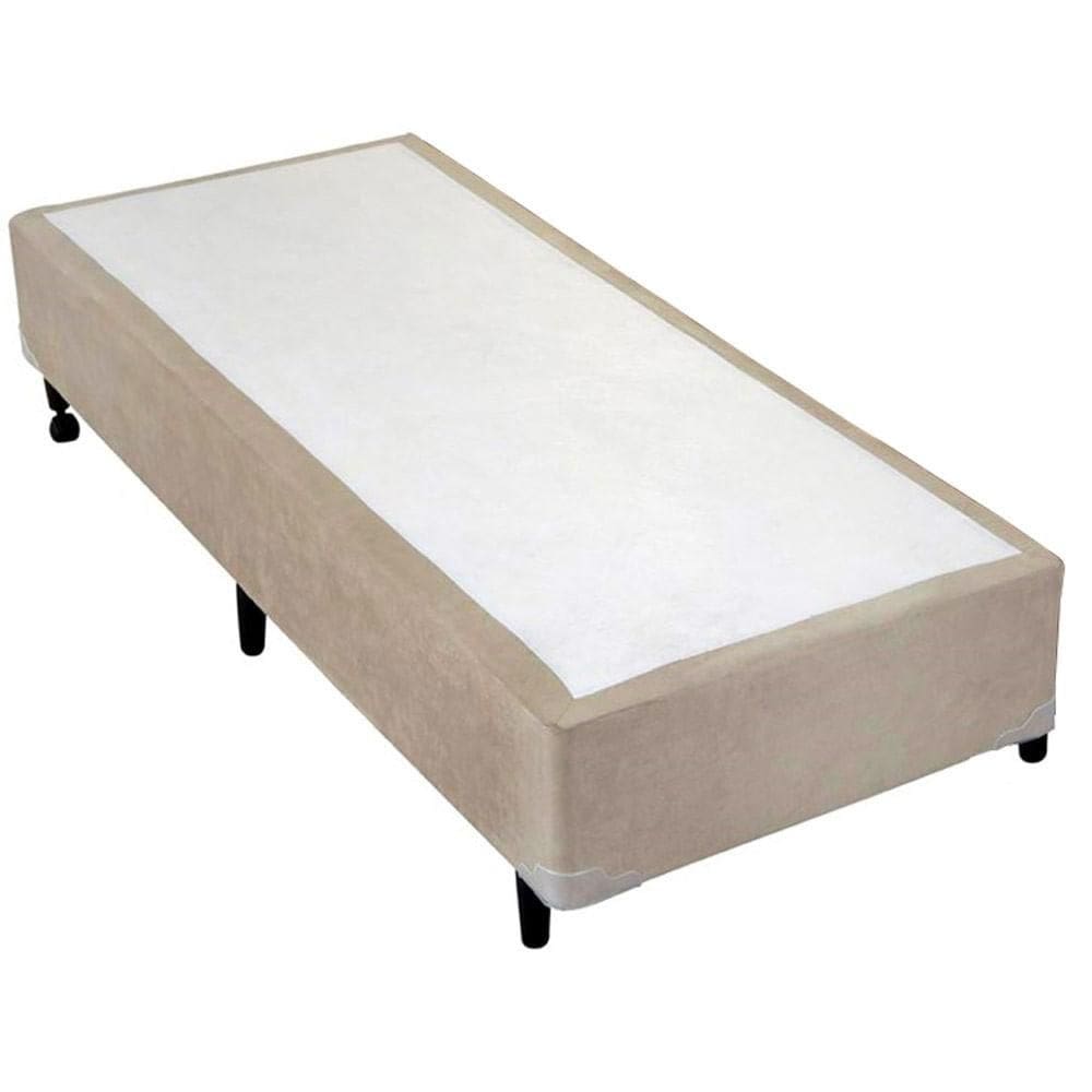 Cama Box SOLTEIRO Universal Camurça Bege - 096x203