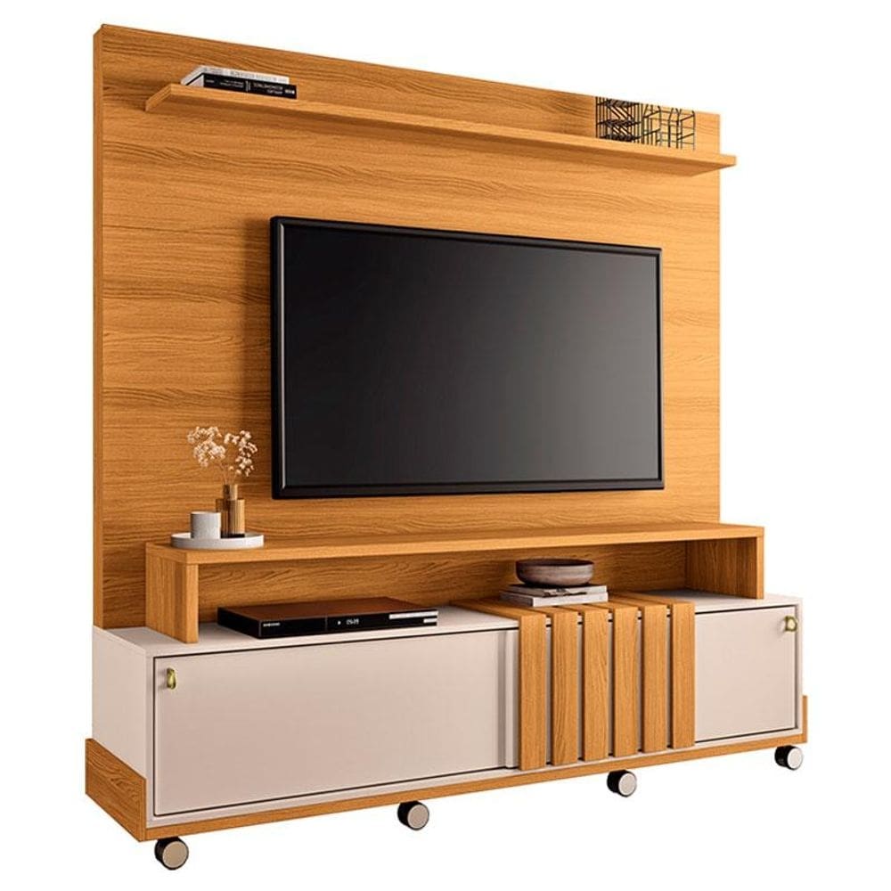 Estante Home Theater Bold Cinamomo Off White - HB Móveis