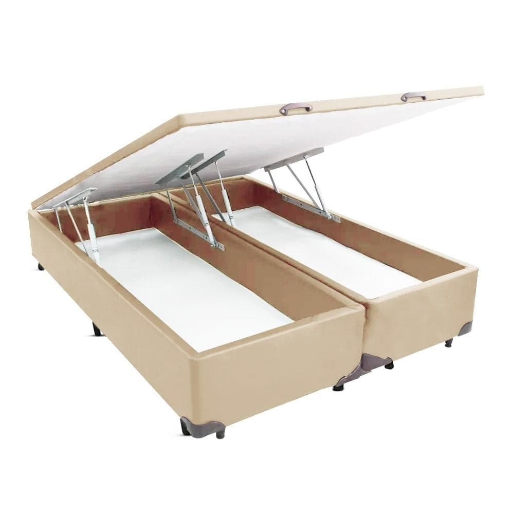 Cama Box Cosmopolita Baú King Size Corano Areia 193x203