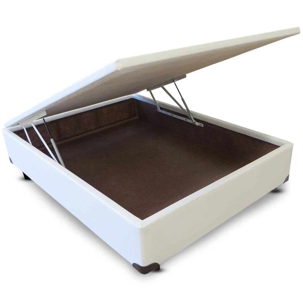 Cama Box SOLTEIRÃO / VIÚVA Baú Corano Branco - 120x200
