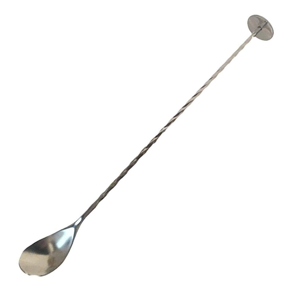 Colher bailarina disco inox para drinks coquetel barman 27cm