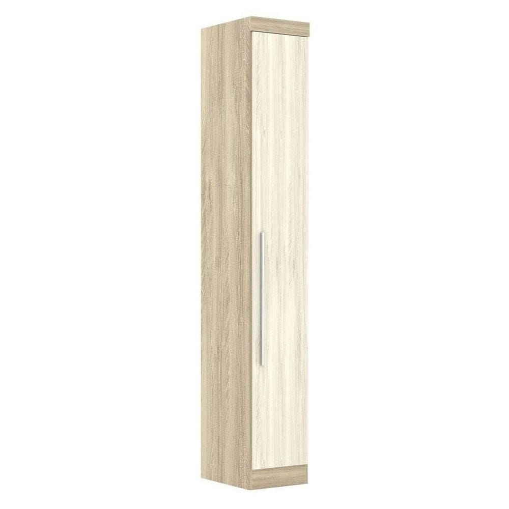 Guarda Roupa Modulado 1 Porta 189 Master Avelã Rústico/Ártico Rústico - Eucamóveis
