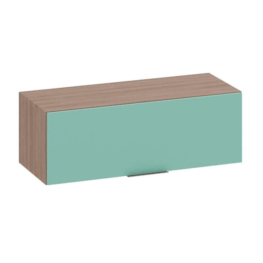 Armário Aéreo 80 Cm 1 Porta Basculante Etna Poliman Móveis Carvalho Oak/menta