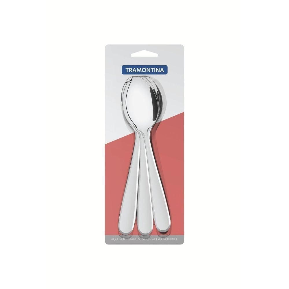 Conjunto De Colheres De Mesa Angra Tramontina Em Aço Inox 3 Peças Tramontina