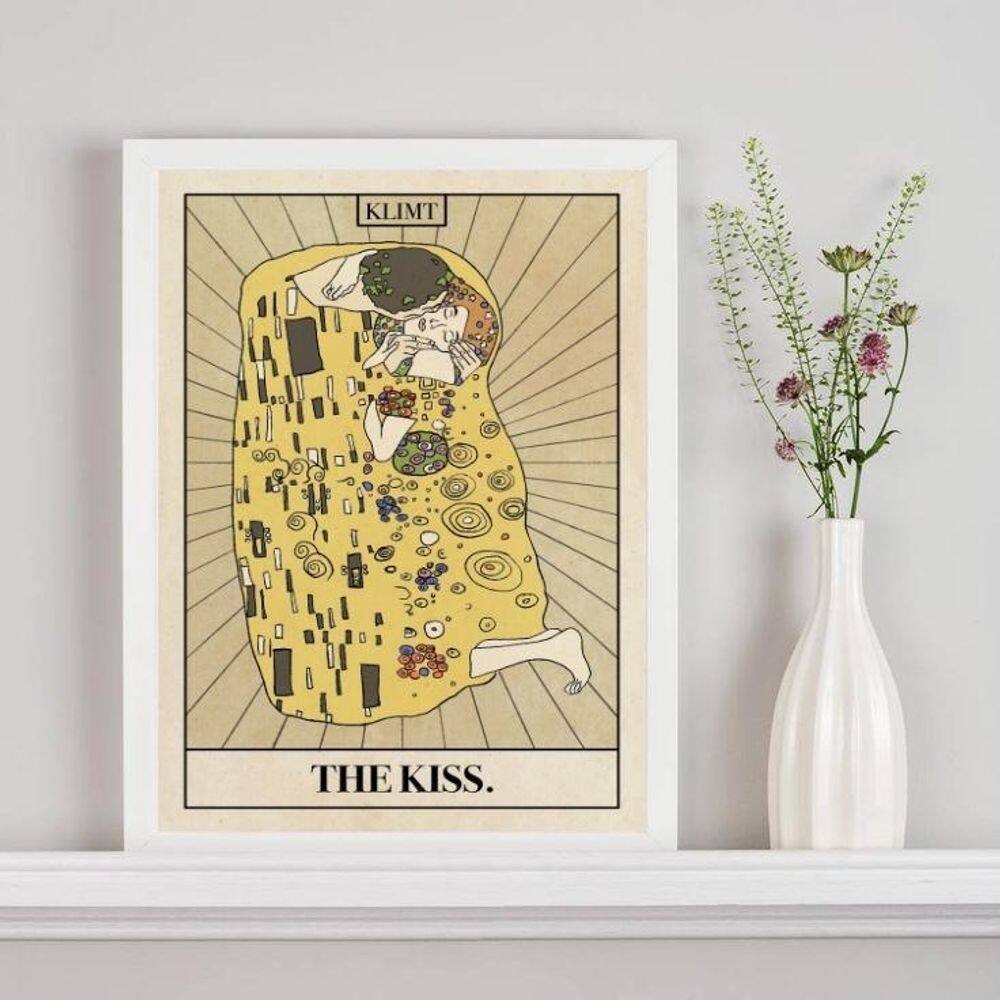 Quadro Carta Tarot The Kiss - Klimt 24X18Cm