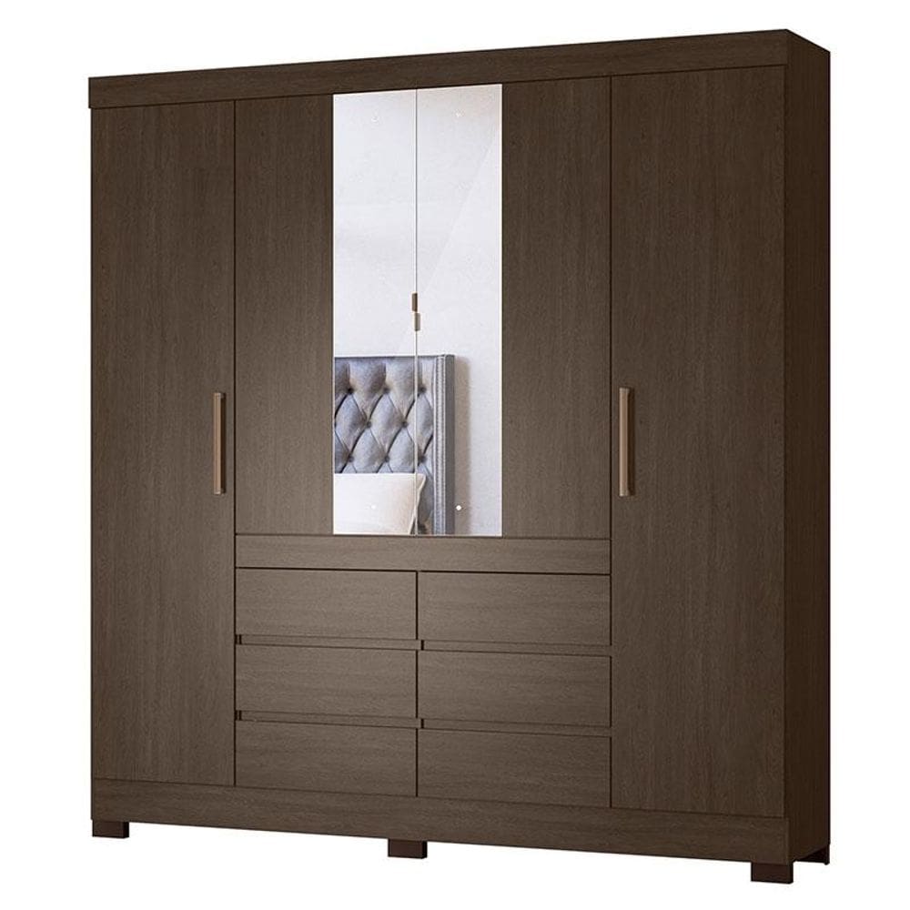 Guarda Roupa Casal Cádis Ébano Touch - Demóbile