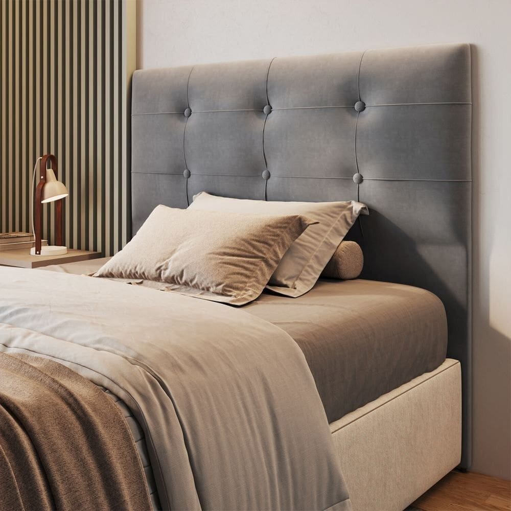 Cabeceira Casal 140 Cm Pop Londres Cinza