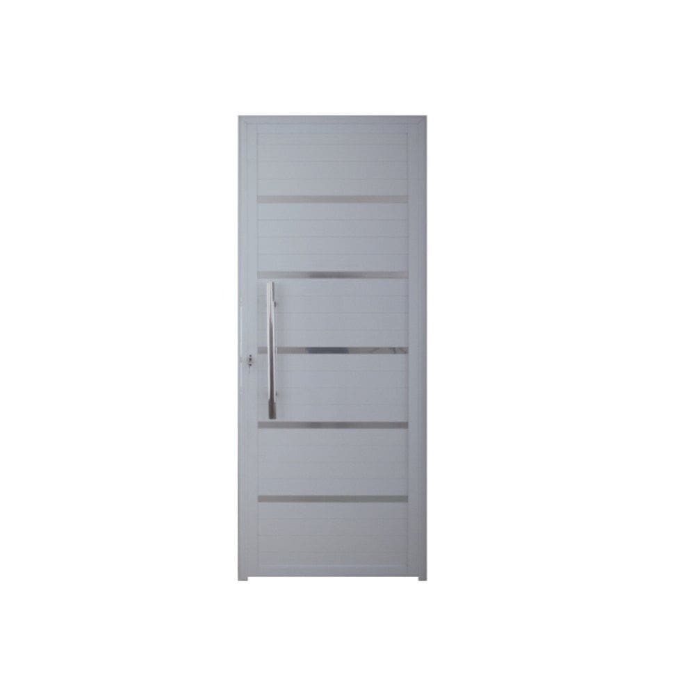 Porta de Alumínio Lambril Solara com Puxador 80 X 210 Branco