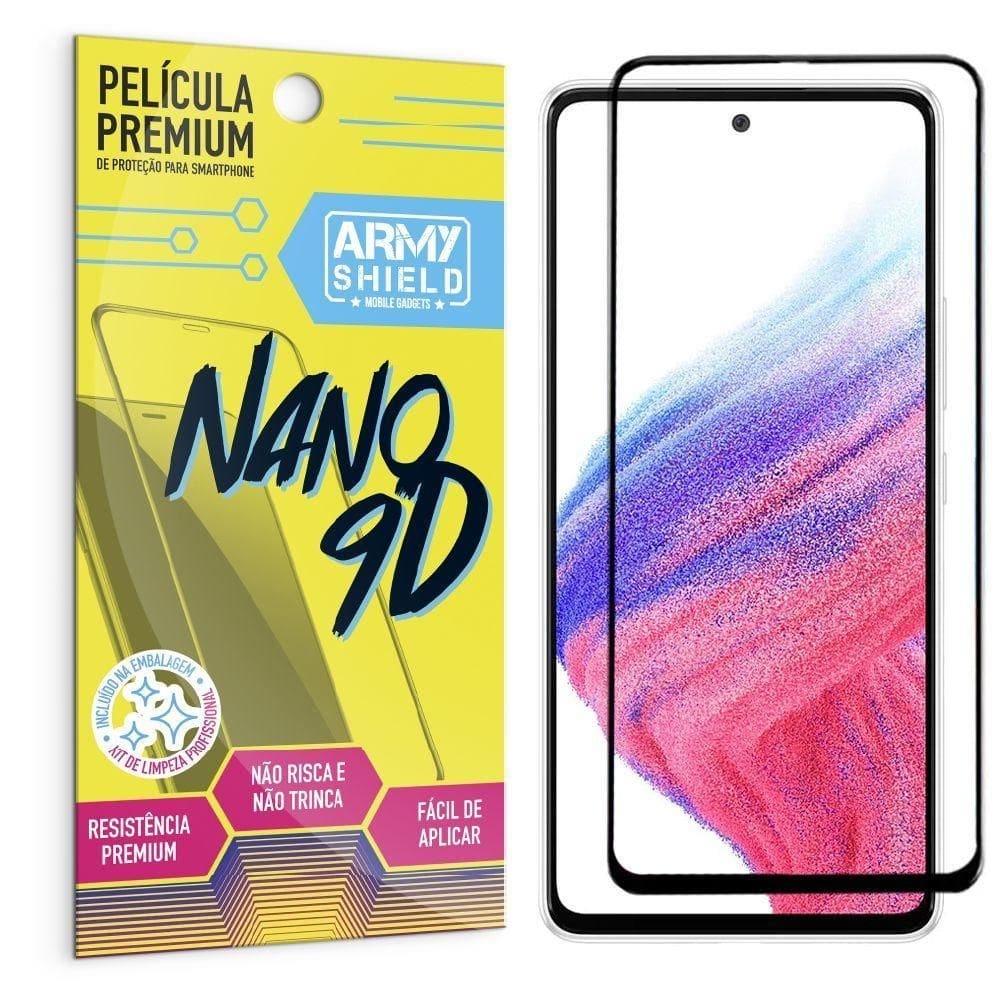 Película samsung a53 premium nano 9d - armyshield