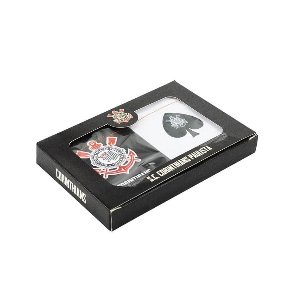 Jogo baralho plástico corinthians duplo prova d`água oficial