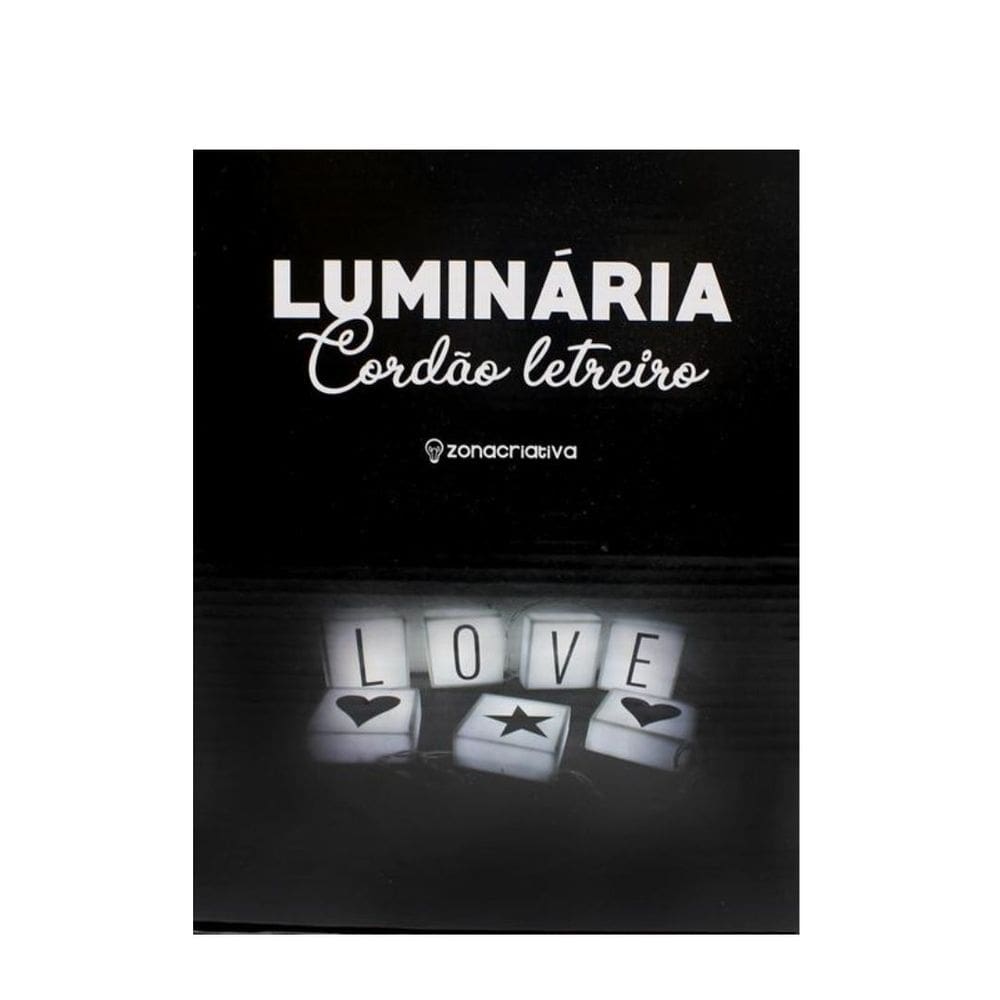 Cordão de Luz Luminária Love 10081897 ZonaCriativa
