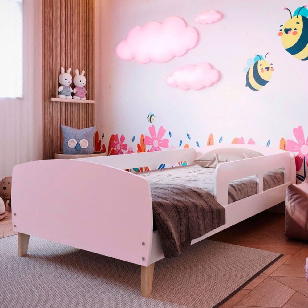 Cama Infantil Jardim Rosa - Movelbras