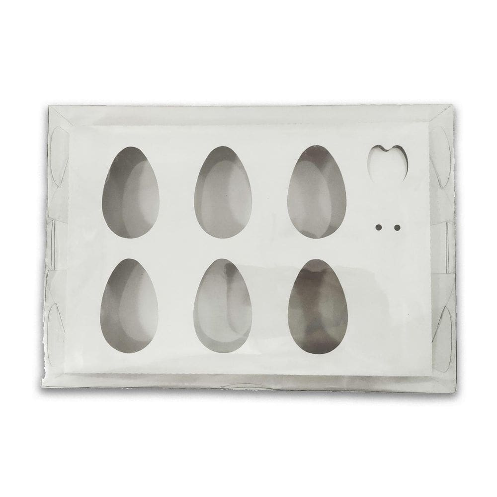 10 caixas para 6 mini ovo de colher 50g, em acetato, páscoa