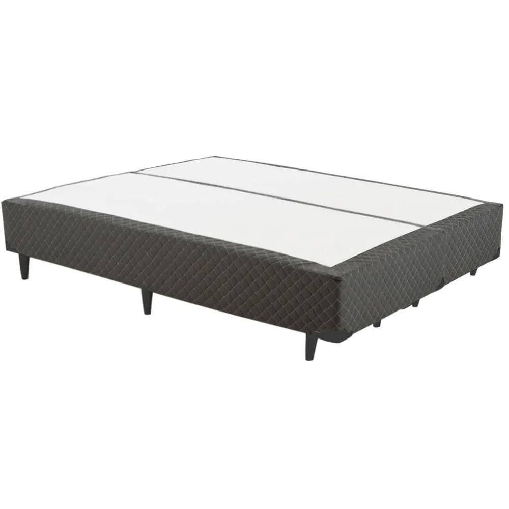 Cama Box  Bipartido King  cinza 193x203