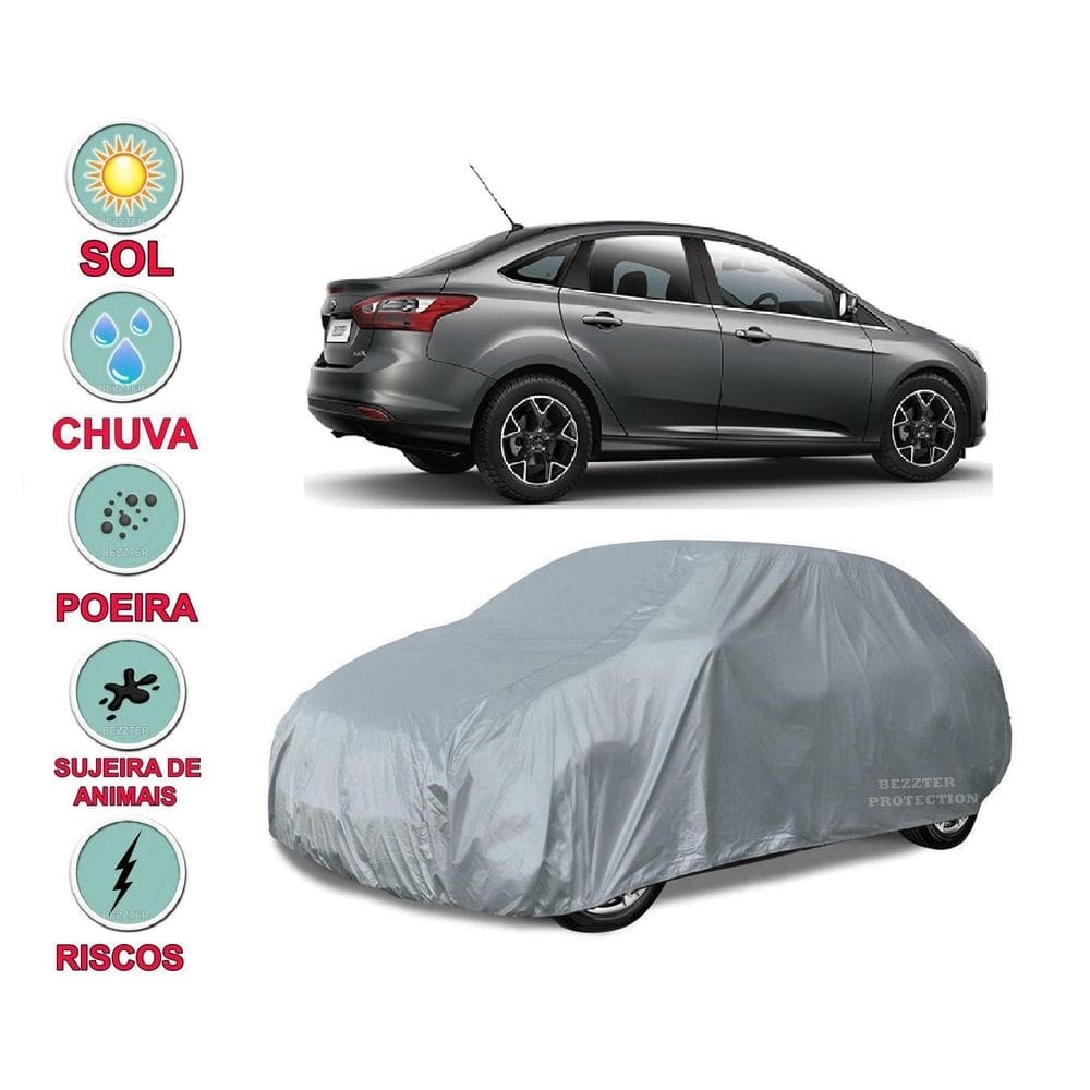 Capa cobrir carro focus sedan impermeável proteção bezzter
