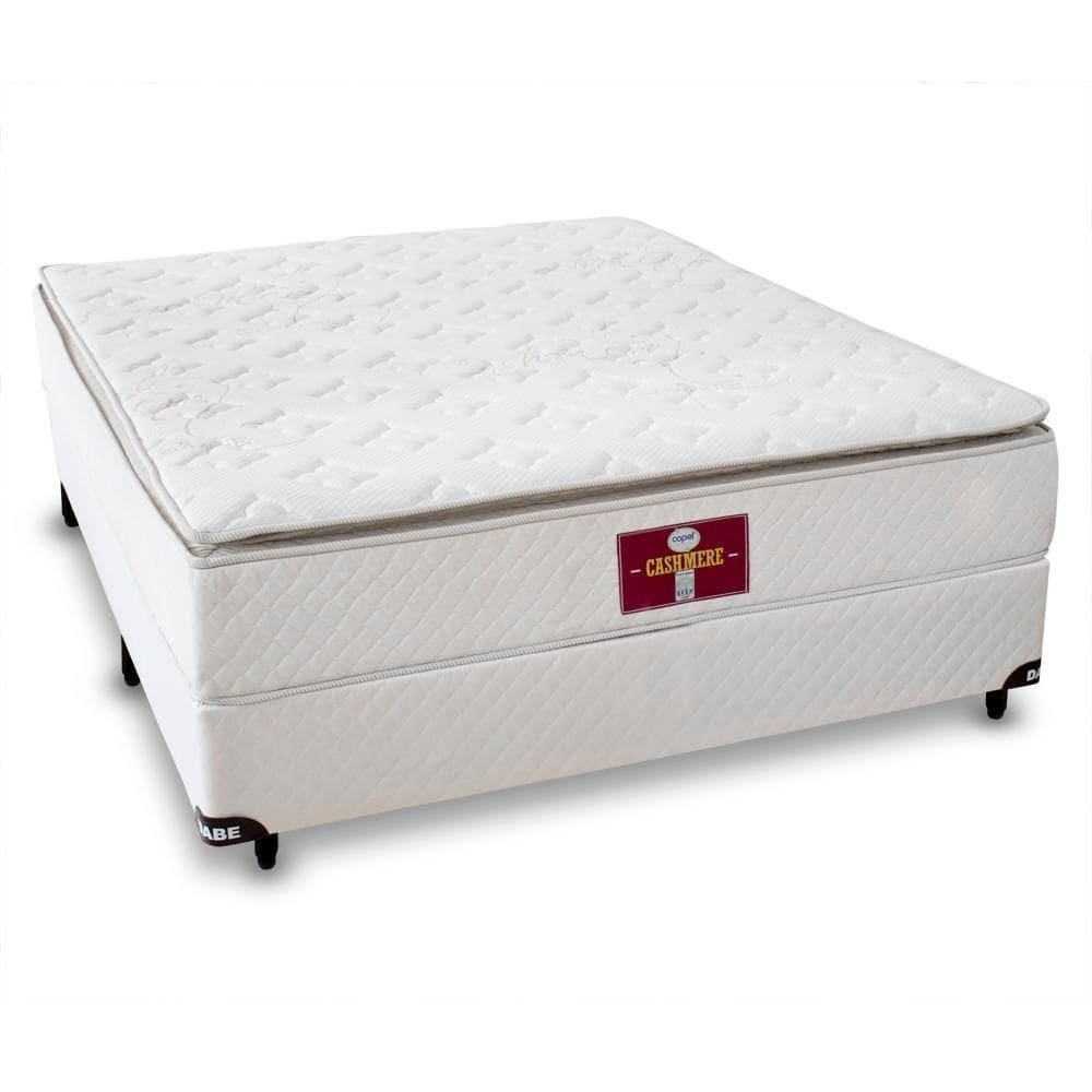 Cama Box com Colchão Cashmere - Molas Ensacadas - 128x188