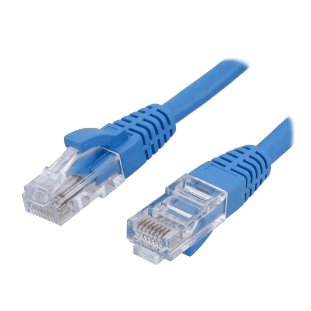 Cabo de Rede UTP (Patch Cord) RJ45 Cat 6 - 1.5 metros - Azul - Seclan CY-5128-CAT6-1.5M-BL