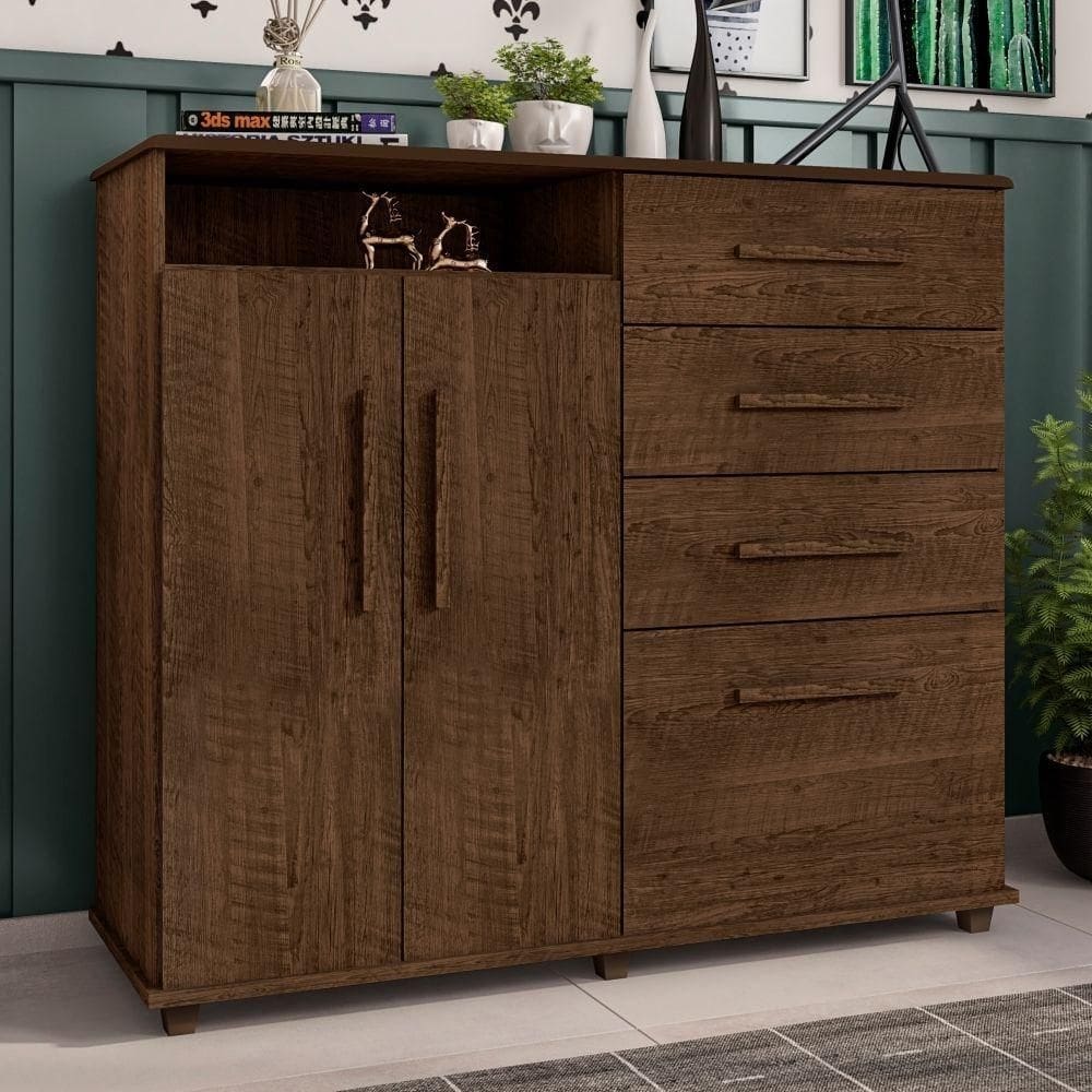 Cômoda Com 2 Portas Kaybe Malbec