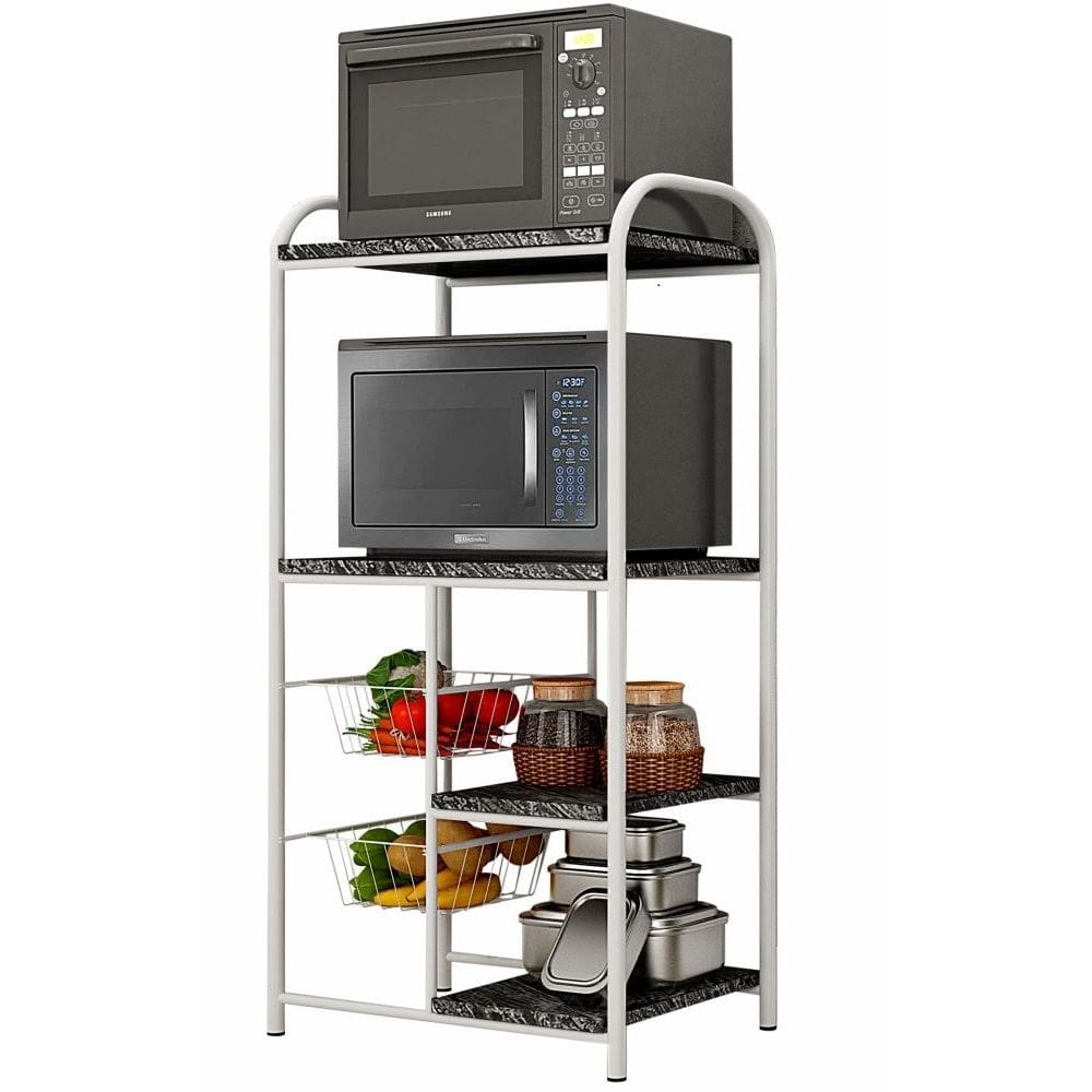 Fruteira Teixeira Irlanda para 2 forno com 02 prateleiras tampo em MDP e 02 cestos Branco