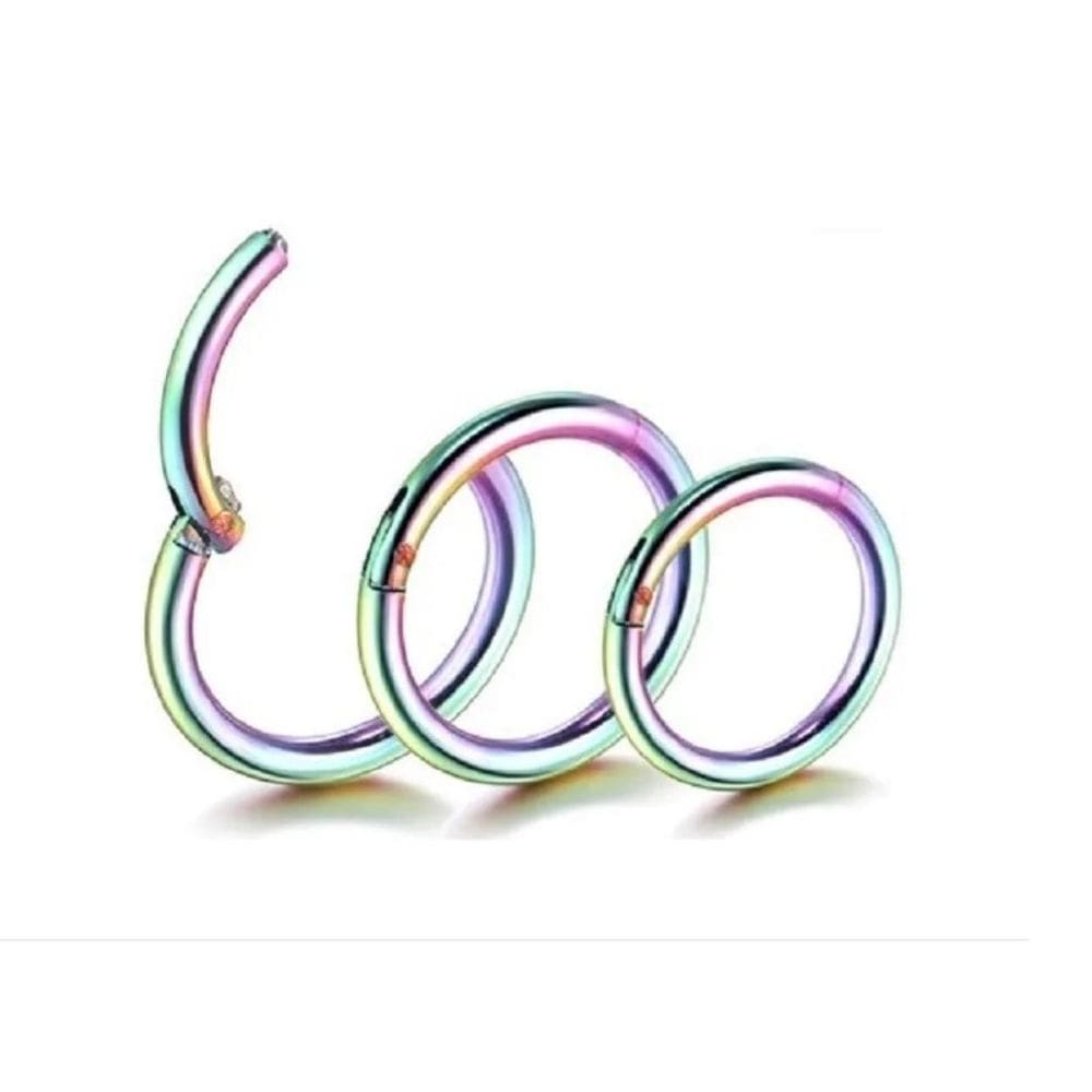 Piercing argola titânio septo helix cartilagem 8mm furtacor