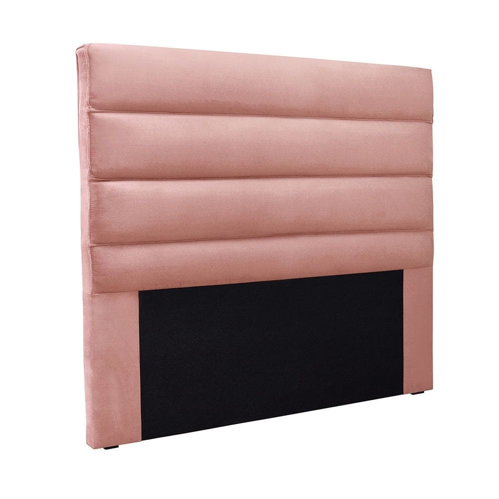 Cabeceira Cama Box Queen 160 cm Arles Veludo Rosa S04 - D`Rossi