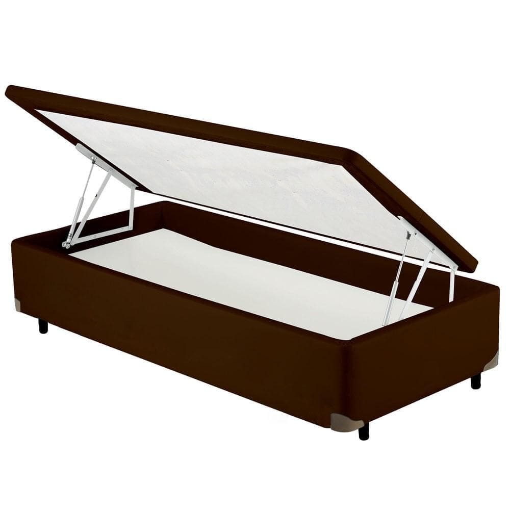 Cama Box Baú SOLTEIRO Corano Marrom - 078x188