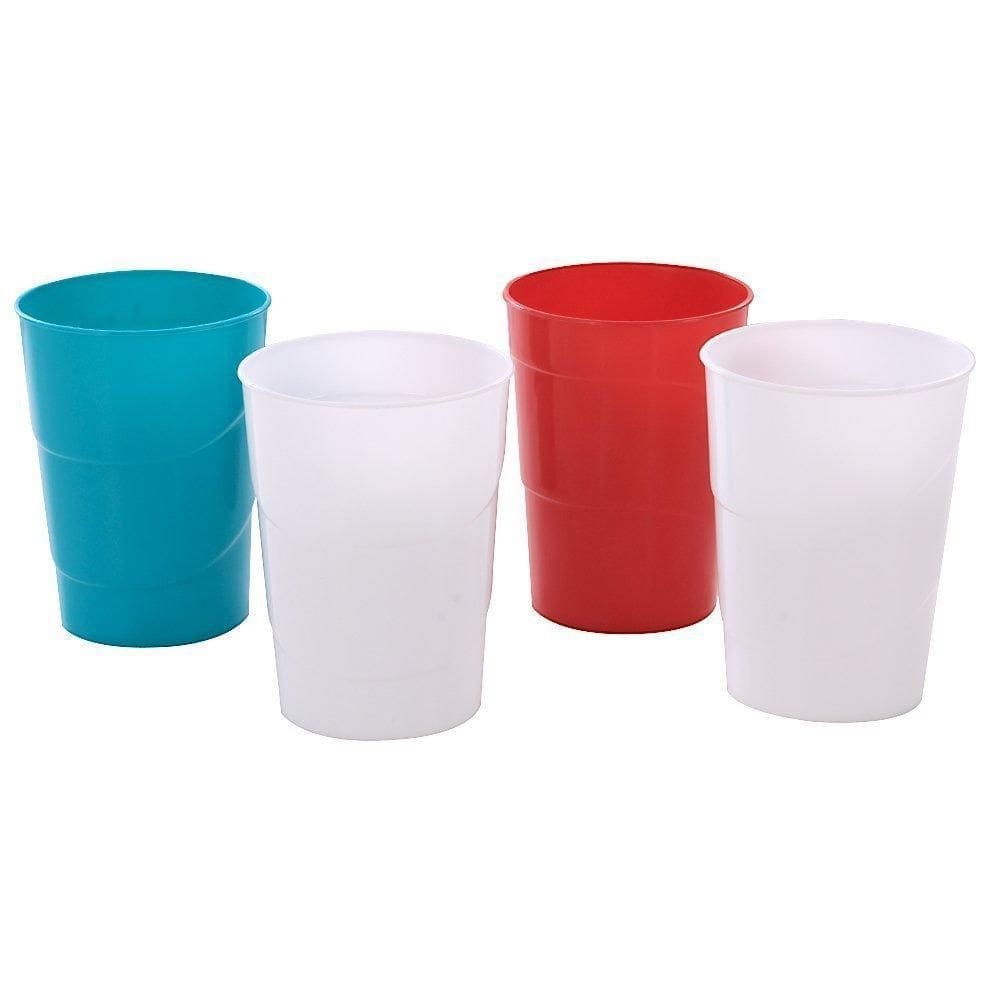 Kit 12 copos de plástico reforçado livre bpa 350ml cozinha