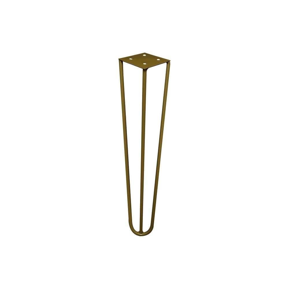 Pé De Metal 30 Cm Mesa De Canto Rack E Puffs Dourado