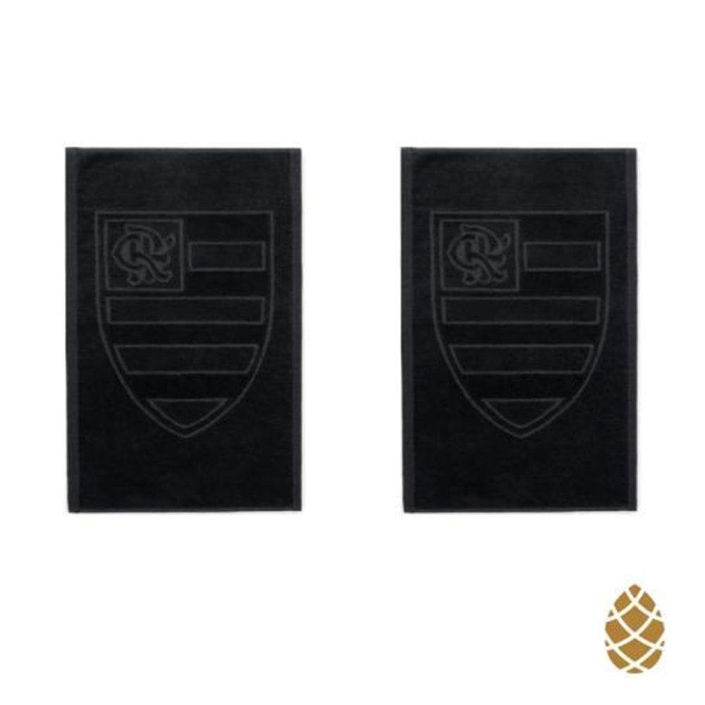 Kit 2 toalhas de rosto jacquard buettner preto